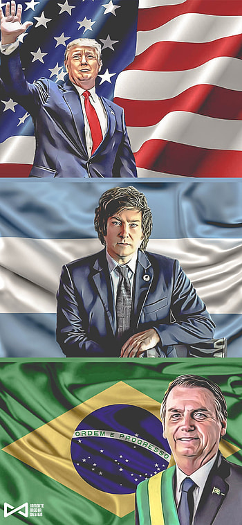 Milei Trump Bol, usa, argentina, libertad, bolsonaro, brasil, politica HD phone wallpaper