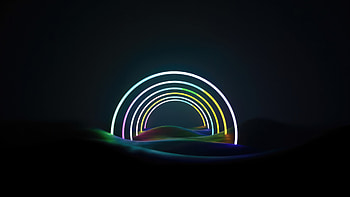 Neon Rainbow Art , rainbow, neon, artist, artwork, digital-art, deviantart HD wallpaper