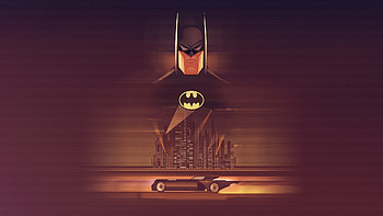 Batman, cityscape, car, minimal, ride HD wallpaper