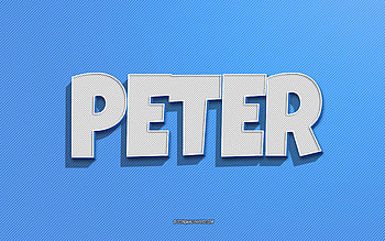 Peter, blue lines background, with names, Peter name, male names, Peter greeting card, line art, with Peter name HD wallpaper