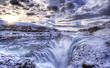 Gullfoss, , Background , Iceland HD wallpaper