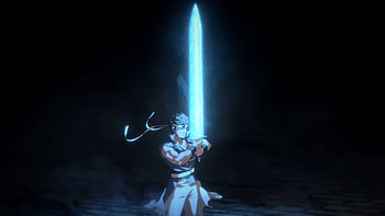 Richter Belmont holding up Alucards sword, Richter Belmont, Castlevania: Nocturne HD wallpaper