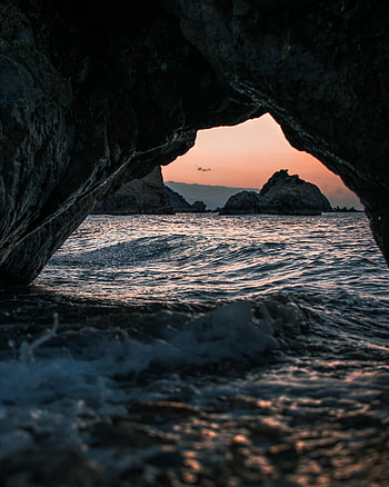 Sea, Nature, Rocks, Stone, Cave, Arch HD phone wallpaper