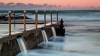 Nature, Water, Sky, Sea, Flow HD wallpaper