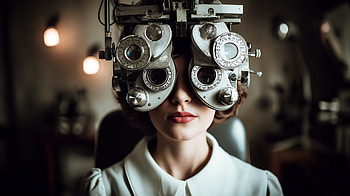 Phoropter Gaze - Optometrist Portrait HD wallpaper