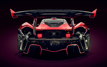 McLaren P1, red cars, rear view, mclaren, cars, vehicles HD wallpaper