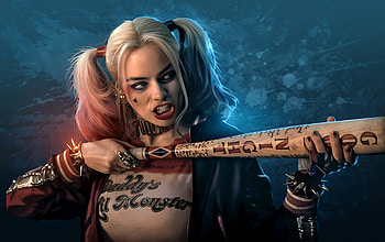 Harley Quinn Good Thing Baseball , harley-quinn, supervillain, artist, artwork, digital-art, artstation, two-toned-hair HD wallpaper