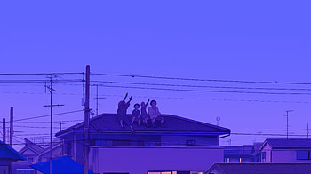 Rooftop Conversations Under The Open Sky, artist, artwork, digital-art HD wallpaper