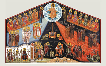 The Last Judgment, hell, saints, Mary, Last Judgment, Jesus, heaven, sinners, angels, apostles HD wallpaper
