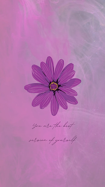 Flower, love, magenta, petal, quote, affirmation, quotes HD phone wallpaper