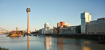 Dusseldorf Skyline, Signium architecture, City's allure, Iconic skyline HD wallpaper