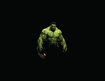 Hulk, low poly, superhero, minimalistic art HD wallpaper