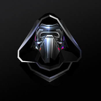 Kylo Ren Mask, Star Wars fan art, Iconic movie villain, Dark side warrior HD phone wallpaper