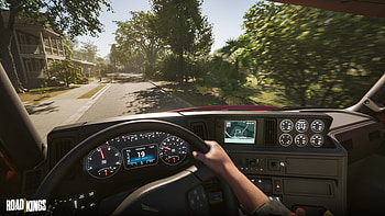 Video Game, Road Kings, Steering Wheel, Dashboard, Car Interior HD wallpaper