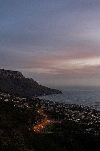 Nature, Twilight, Building, Coast, Road, Dusk, Cliff HD phone wallpaper