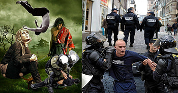 POLICE STATE, falling, action, capture, police HD wallpaper