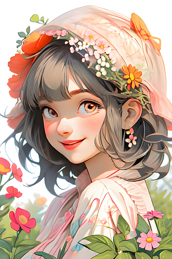 Flower, garden, Anime, flower HD phone wallpaper