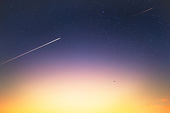 Sky, Universe, Stars, Fall, Evening, Meteorite HD wallpaper
