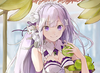 Emilia (Re:zero), Anime, Re:zero Starting Life In Another World, Pack (Re:zero) HD wallpaper
