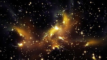 Nebula, Gold Star HD wallpaper