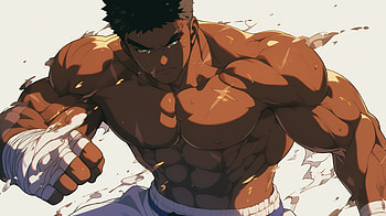 Giga Chad: of Black Anime Hero, black anime, giga chad HD wallpaper