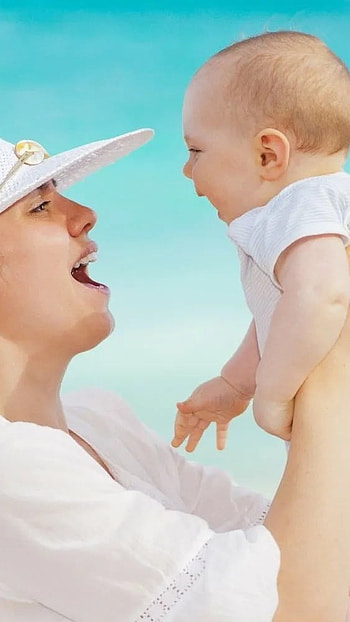 Mom And Baby, Sky Background HD phone wallpaper