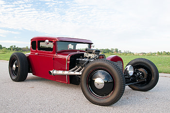 1931-Ford Hotrod, Hotrod, Classic, Red, Motor HD wallpaper