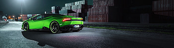 Classic car nostalgia, Dual screen beauty, Immersive experience, Wide format HD wallpaper