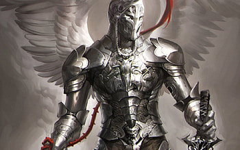 Armour Angel, cg, fantasy, art, angel, iron HD wallpaper
