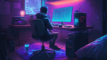 The Cyber Room, artist, artwork, digital-art HD wallpaper