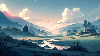 Anime, Anime, Warm, evening, summer, Anime Summer HD wallpaper