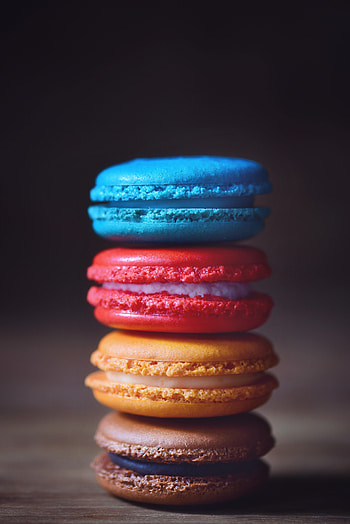 Food, Desert, Multicolored, Motley, Cake, Macaroni, Pasta HD phone wallpaper