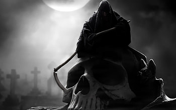 Death Smiling, death, arist, grim-reaper, skull HD wallpaper