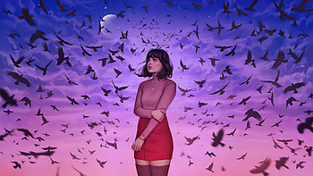 Get U Off My Mind, raven, artist, artwork, digital-art, deviantart HD wallpaper