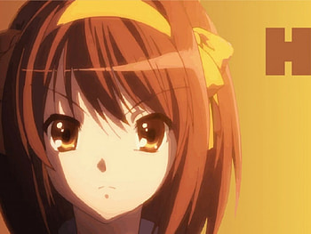 haruhi, cute, girl, anime, pretty HD wallpaper