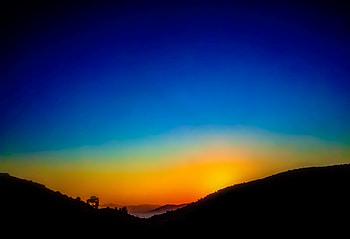 Twilight, sunrise, sky, minimal HD wallpaper