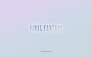 Final Fantasy logo, cut out 3d text, white background, Final Fantasy 3d logo, Final Fantasy emblem, Final Fantasy, embossed logo, Final Fantasy 3d emblem HD wallpaper