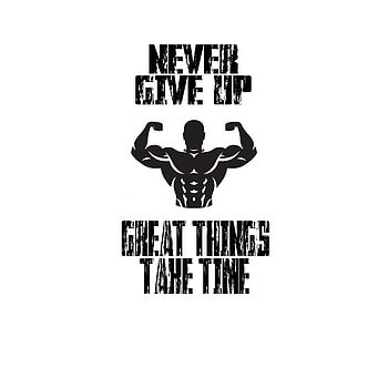 Never give up, art, sleeve HD phone wallpaper