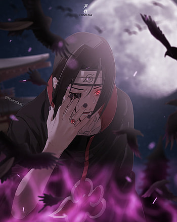 ᴜᴄʜɪʜᴀ ɪᴛᴀᴄʜɪ, animeedits, cloud, naruto, sky, moon, itachi, itachiuchiha, anime, anime HD phone wallpaper