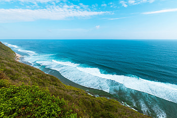 Nature, Sea, Horizon, Coast, Slope HD wallpaper