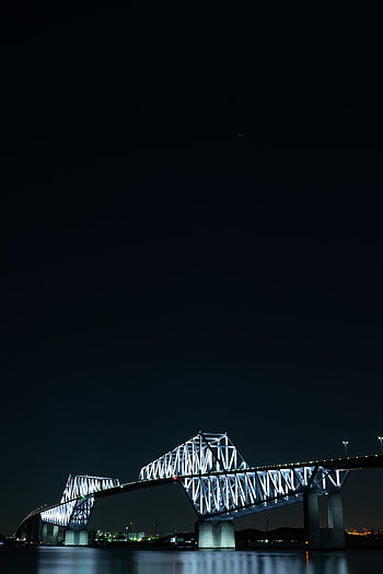 Cities, Night City, Bridge, Backlight, Illumination, Bay, Tokyo HD phone wallpaper