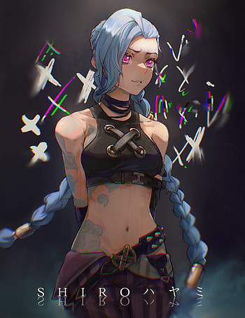 Jinx, blue, waifu, lol, leagueoflegends, badgirl, netflix, powder, arcane, videogames HD phone wallpaper