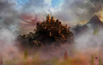 Entre nubes, pasion, color, fantasia, vista HD wallpaper