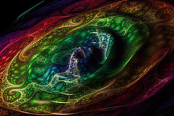 Background, Dark, Circles, Multicolored, Motley, 3D HD wallpaper