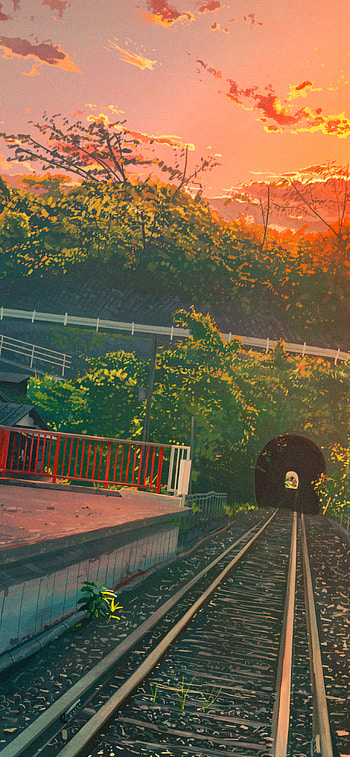 Twilight Rails: Anime Train Station, Anime HD phone wallpaper