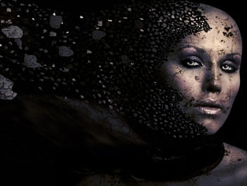 Gone with the wind, gothic, abstract, eyes, face, look, woman, dark HD wallpaper