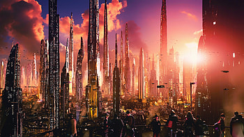 Futuristic City Tall Buildings Concept Art , cyberpunk, science-fiction, concept-art, artist, artwork, digital-art HD wallpaper