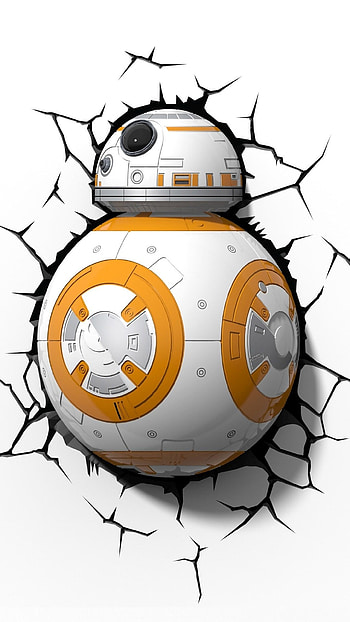 BB-8 in a wall - Star Wars: Episode VII - The Force Awakens HD phone wallpaper
