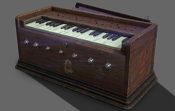 Indian harmonium art, Artstation showcase, Musical craftsmanship, Traditional design HD wallpaper