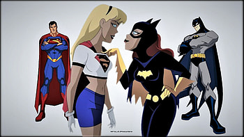 Supergirl has a problem, backgrounds, nexus, cartoon, superman, dc comics, , fanart, anime, 1920x1080 only, batgirl, super heroes, batman, , supergirl HD wallpaper
